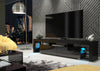 200cm TV Unit I Modern Cabinet TV Stand I Black High Gloss Doors I Free LED