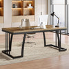 160 cm Executive Desk, Large Office Computer Desk Writing Desk with Metal Frame