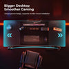 Gaming Desk LED RGB Computer Table Workstation w/ Cup Holder & Headphone Hook
