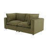 Dusk Boston Olive Green Velvet 2 Seater Sofa RRP £899