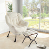 Lazy Chair with Footstool Relax Lounge Chair Accent Armchair Sofa Chair 3 Colors