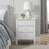 Pair of 3 Drawer Bedside Tables - Hales White Range modern bedroom furniture set