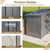 BIRCHTREE 4 x 8FT Bike Shed Metal Garden Shed Lockable Motorbike Bicycle Storage
