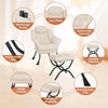 Comfy Armchair with Footstool, Lazy Chair with Footstool Accent Sofa Chair