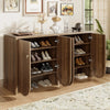 Elegant Walnut Sideboard with 4 Doors & Adjustable Shelves - Storage Cabinet