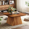 Square Solid Wood Coffee Table, 31.5 Inch Classic Center Table for Living Room
