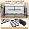 2-in-1 Sofa Bed Single Size Daybed Single Platform Bed w/ Arms & Back