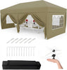 3x6m Heavy Duty Gazebo Marquee Canopy Outdoor Garden Party Wedding Tent khaki UK