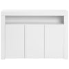LED Sideboard High Gloss Front Buffet Cabinet TV Unit Stand 3 Doors White