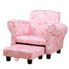 Kids Armchair Children Sofa Set with Footrest Toddler Padding Couch