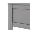 3ft Single Bed Wooden Solid Pine Kids Storage Bed Frame w/ 2 Drawers Grey 90x190