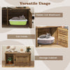 Cat Litter Box Enclosure Hidden Cat Washroom with Winding Entry