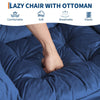 Comfy Lazy Chair with Footstool Relax Lounge Chair Accent Armchair Sofa Chair