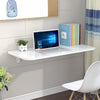 Wall Mounted White Wall Mount Computer Desk Drop Down Folding Laptop Small Table