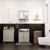 Priano Freestanding Bathroom Cabinet Unit Grey Vanity Cupboard Storage Unit