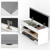 Shoe Bench Shoe Storage Rack Cabinet Organiser with Cushion Padded Seat Gckeysor