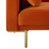 Dusk Hudson Bright Orange & Gold Effect Click Clack Sofa Bed RRP £699