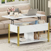 High Gloss LED Coffee Table With Storage Wooden 2 Drawer Living Room Furniture