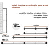 71" Long Industrial Pipe Clothes Rack 3 Base Wall Mounted Rack Towel Bar Holder