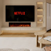 Clarendon Borderless Glass Fire - 60'' - Black