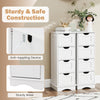 4-Drawer Bathroom Cabinet Narrow Floor Standing Cabinet White