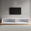 200cm High Gloss Floating TV Cabinet Stand Unit Storage Door Wall Mounted White