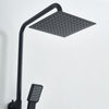 Thermostatic Shower Mixer Bathroom Square Shower Set Exposed Valve Black
