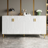 MODERN SIDEBOARD STORAGE CABINET WITH ADJUSTABLE SHELVES FOR LIVING ROOM WHITE