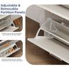 Slim Shoe Cabinet 3 Tier Drop Down Hallway Storage Unit