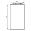 Grid Bath Screen Shower Door Glass Enclosure Framed 800 x 1400 mm - Black
