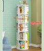 5 Tier 360° Rotary Bookshelf Display Floor Standing Bookcase Storage Rack Study