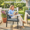 Aluminium Garden Furniture Set, 4 Seater Outdoor Patio Furniture, Black
