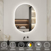 Oval LED Bathroom Mirror Adjustable LED Colors Anti-fog Dimming&Memory Function