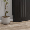 Radiator Cover Vertical Slat Modern Stylish MDF Wood White Black Cabinet Shelf