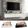 Floating TV Unit Stand Wall Mount Media Console w/ Storage Cupboards Refurbished