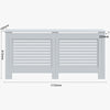 White Radiator Cover Cabinet Furniture MDF Wood Horizontal Grill Shelf - X Large