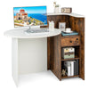 White Reception Desk Front Counter Desk w/ Drawer
