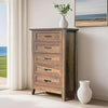 5 Drawers Dresser for Bedroom Wood Tall Chset of Drawer Metal Handle Living Room