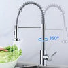 360° Monobloc Kitchen Sink Mixer Tap with Pull Out Hose Spray Single Lever UK