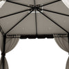3m/4m Party Hardtop Marquee Gazebo Canopy w/ Aluminium Frame Netting & Curtains