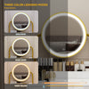 Modern Dressing Table Set with LED Light Mirror Stool 2 Drawers Storage Bedroom