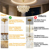 10-Lights Gold Crystal Chandelier Kitchen Island Pendant Light Entryway Hallway