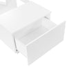 LED Coffee Table With Storage 2 Drawers Living Room Furniture High Gloss White