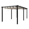 6 x 3m Aluminium Pergola with Retractable Roof Outdoor Garden Gazebo Canopy Tent