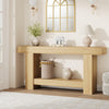 63" x 11.8" x 31.5" Entryway Console Table,2 Tier Sofa Table with Open Storage