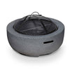 MgO Fire Pit, Round with BBQ Grill, Ø60cm - Dark Grey