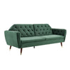 3 Seater Velvet Sofa Bed Click Clack 5 Colour Luxury Button Tufted Sleeper Couch