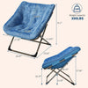 Folding Saucer Foldable Moon Chair Camping Outdoor Soft Padded Seat No Assembly