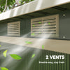 9 x 4FT Metal Garden Storage Shed w/ 2 Door, Light Green