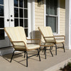 Outdoor PE Wicker Conversation Set with Cushions